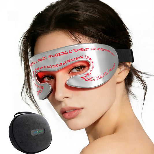 LifeZoom red light eye mask front view with 660nm LEDs for targeted eye-area therapy.