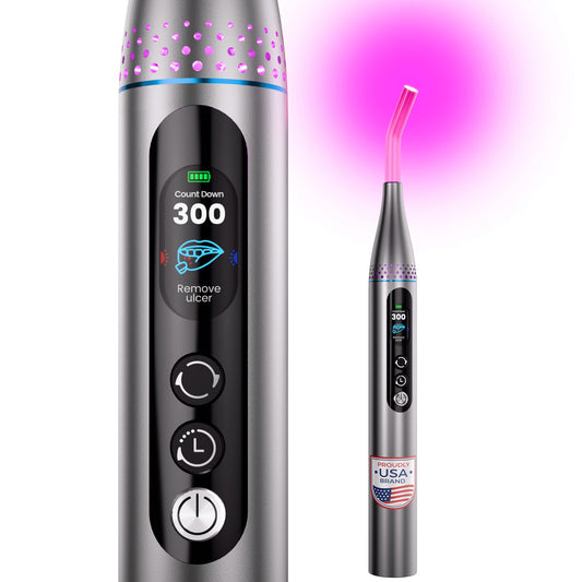 LifeZoom Red Light Therapy Wand focused on the face for skin care and everyday use.