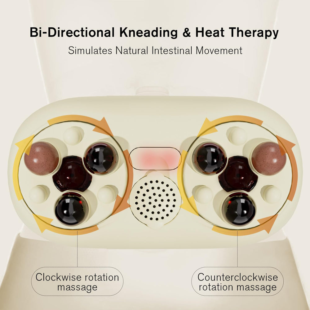 Lifiora belly massage device with dual kneading heads supporting gentle digestion aid.