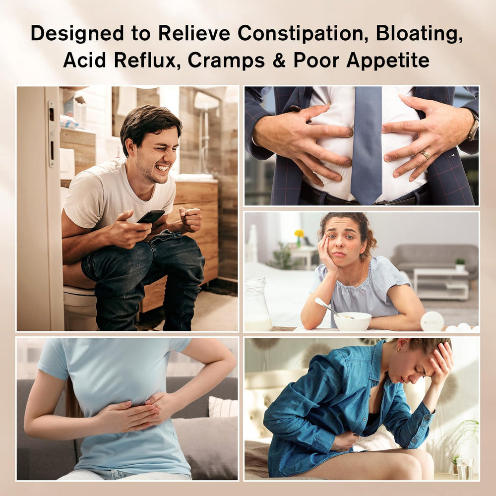 Lifiora cordless belly massage device with rechargeable battery for convenient use.