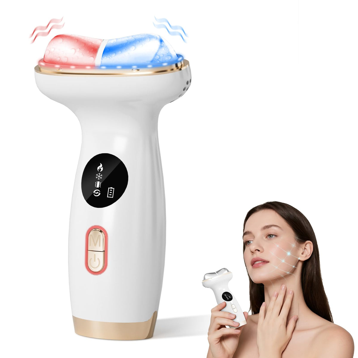 Lifiora red light face neck massager for at-home spa-like relaxation.