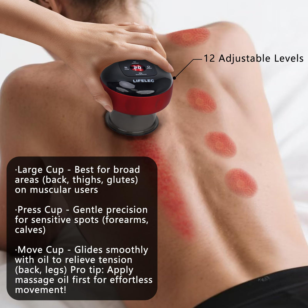 Close up of LIFELEC dual massagers for simultaneous therapy.