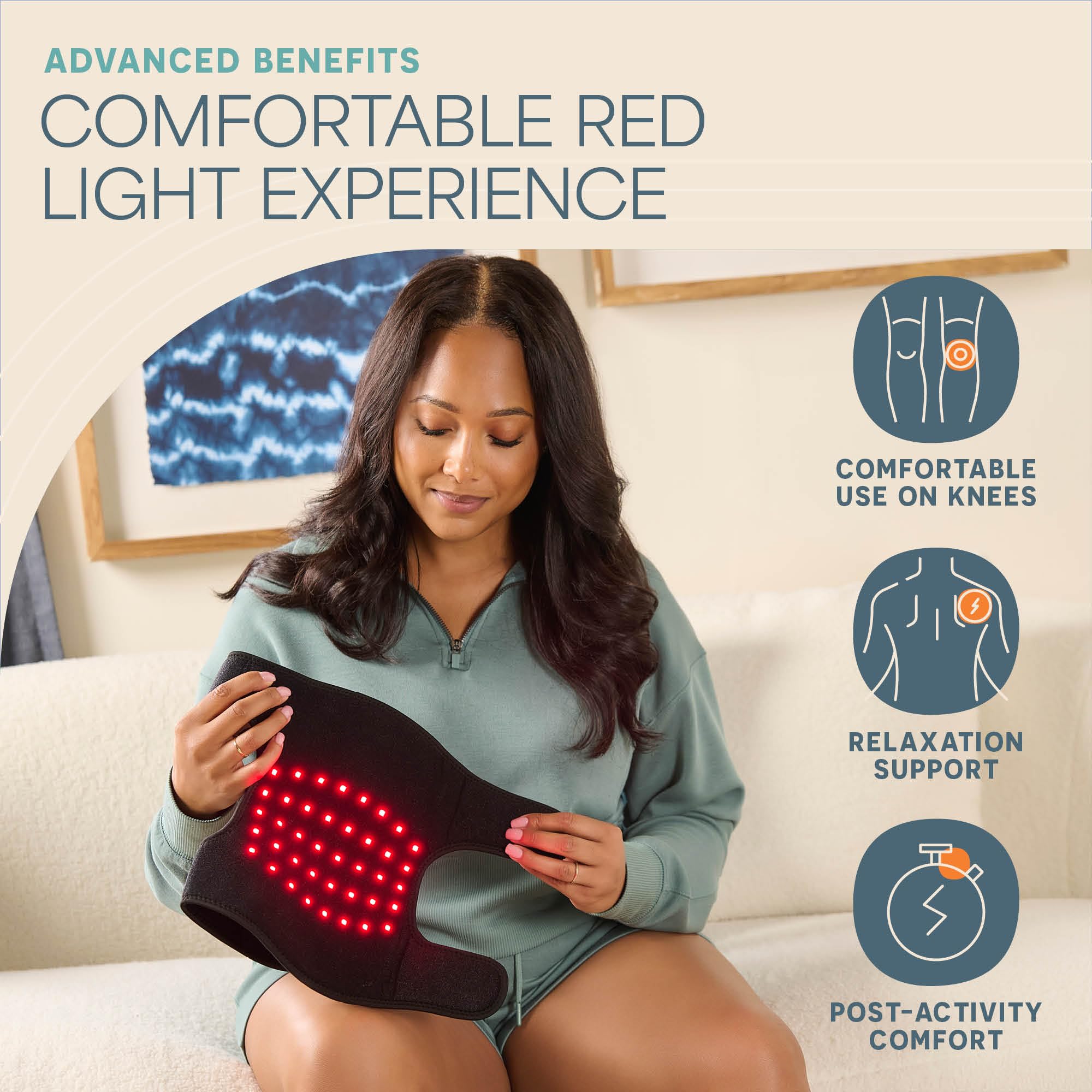 LifePro 660nm red LED provides deep tissue stimulation for joints.