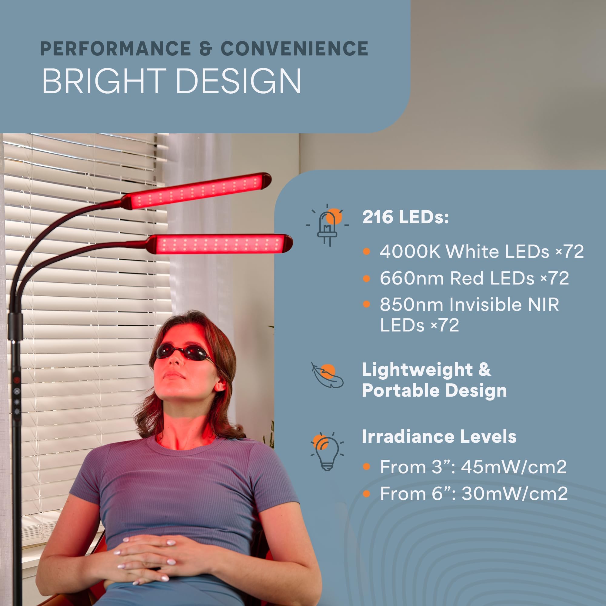 LifePro Lumaglow 360-gooseneck offers flexible positioning for comfort