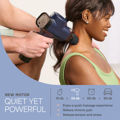 LifePro Sonic massage gun motor quiet supports discreet use at home or gym