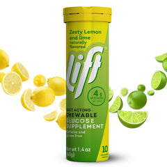 Lift Glucose packaging shows vegetarian and vegan suitability