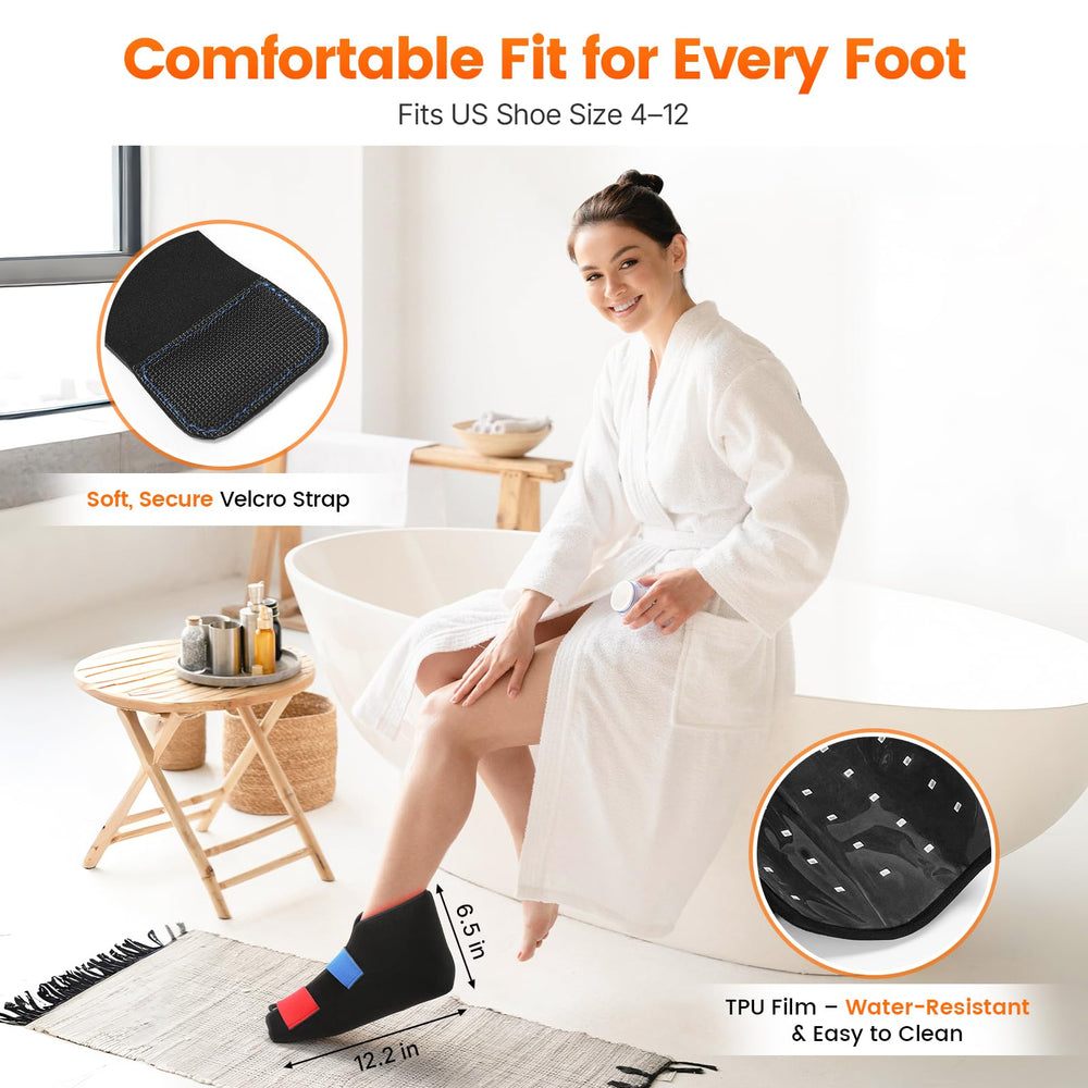 Lightium foot wrap timer display enabling quick session control.