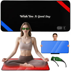LIGHTIUM red-blue therapy pad on the back for targeted relief and relaxation.