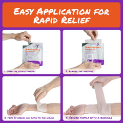 Lightning X burn dressing is child-safe and facial-friendly