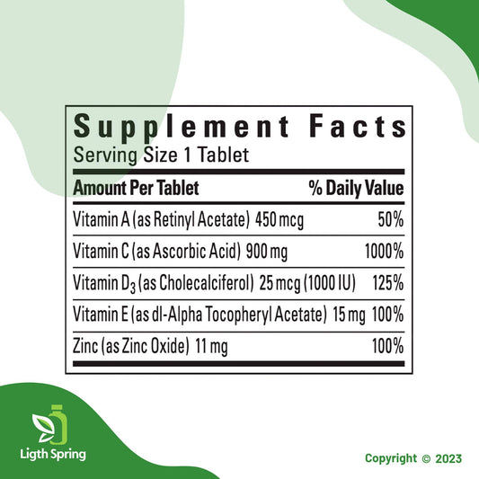 LightSpring Super C tablets close-up for easy-to-take daily supplement.