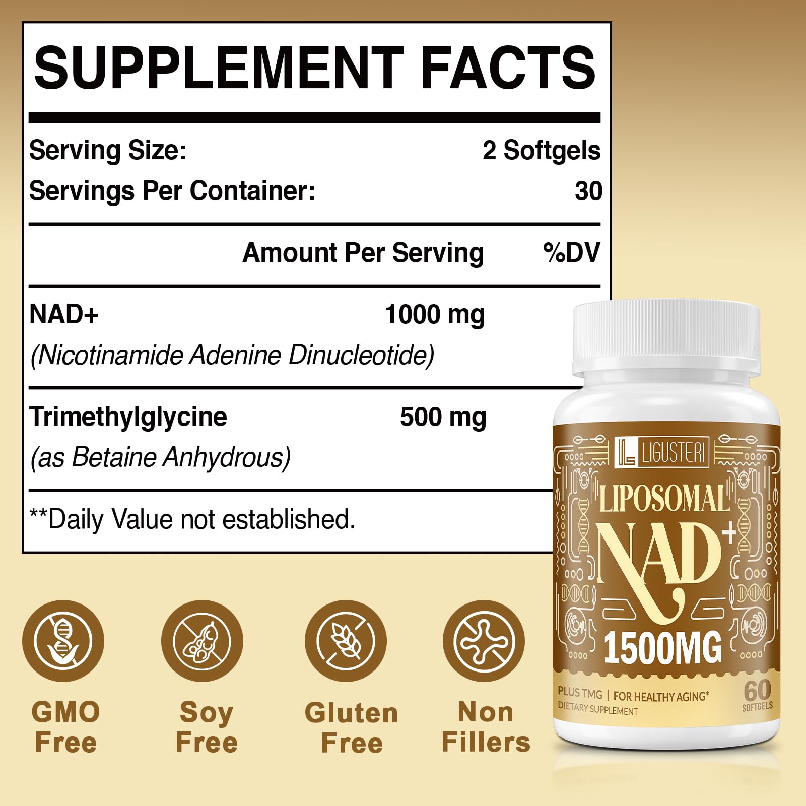 LIGUSTERI NAD+ capsule close-up for easy daily use