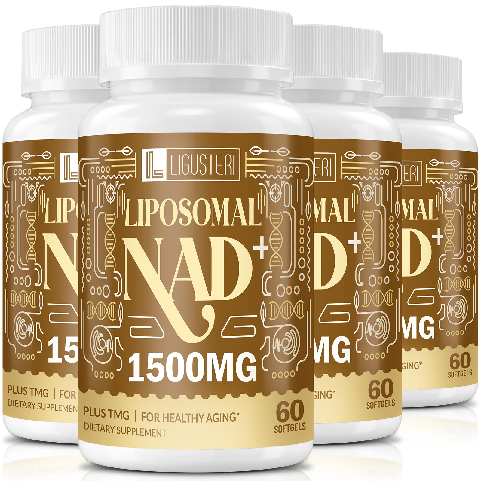 Ligusteri liposomal NAD+ bottle for daily energy support.