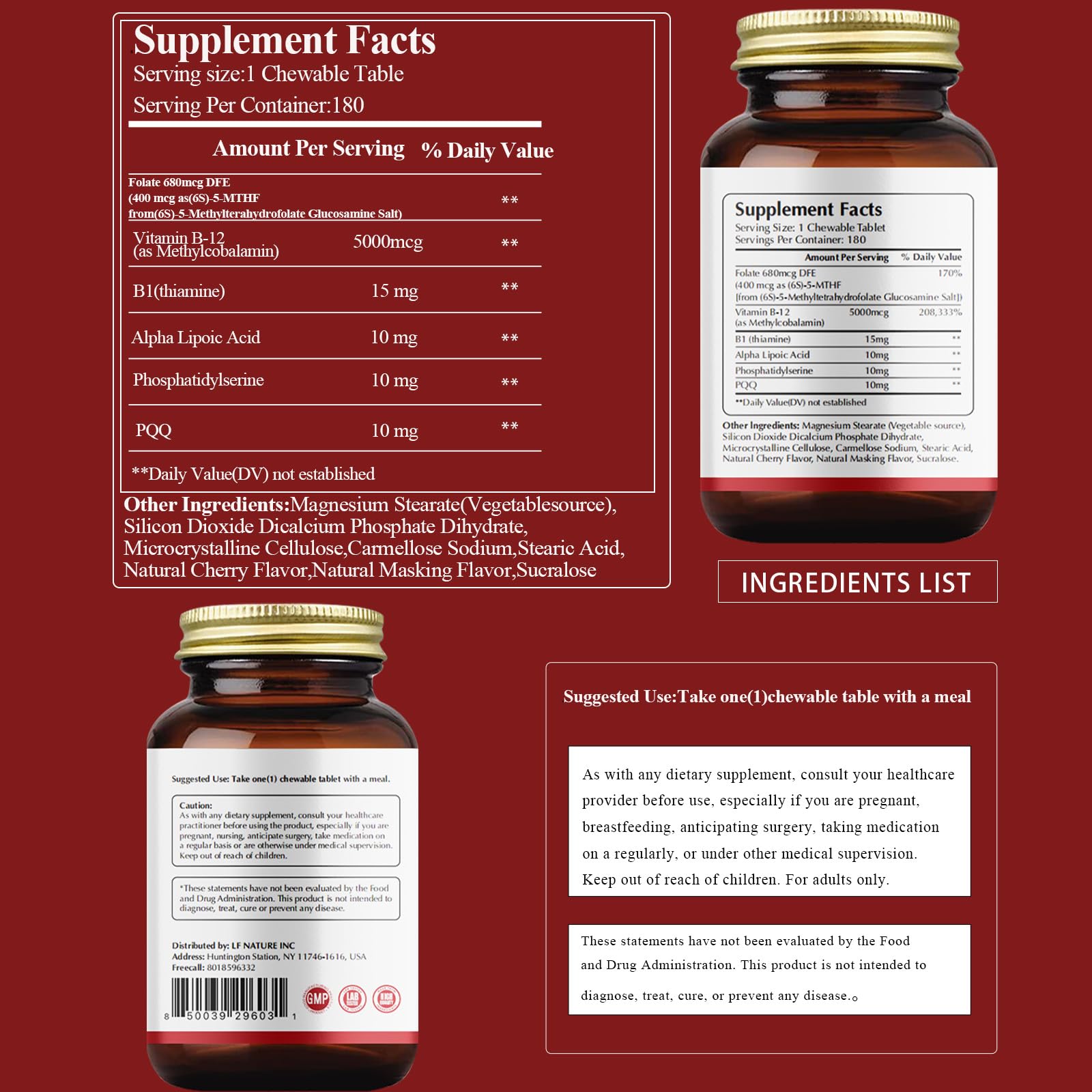 Close-up of LIIFE tablets showing cherry chewables designed for easy on-the-go use