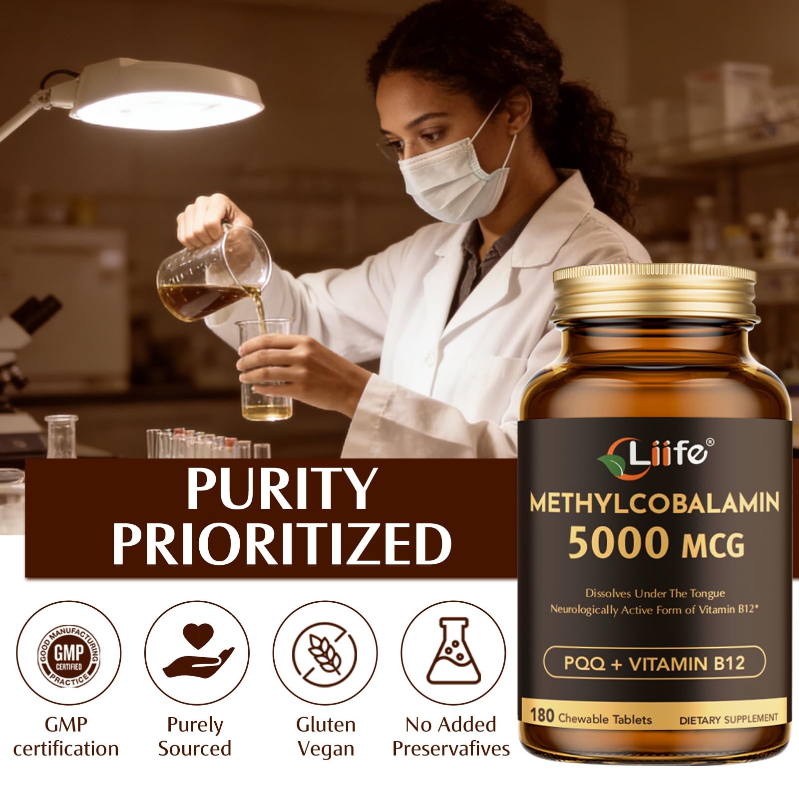 LIIFE brain support concept indicating cognitive function boost