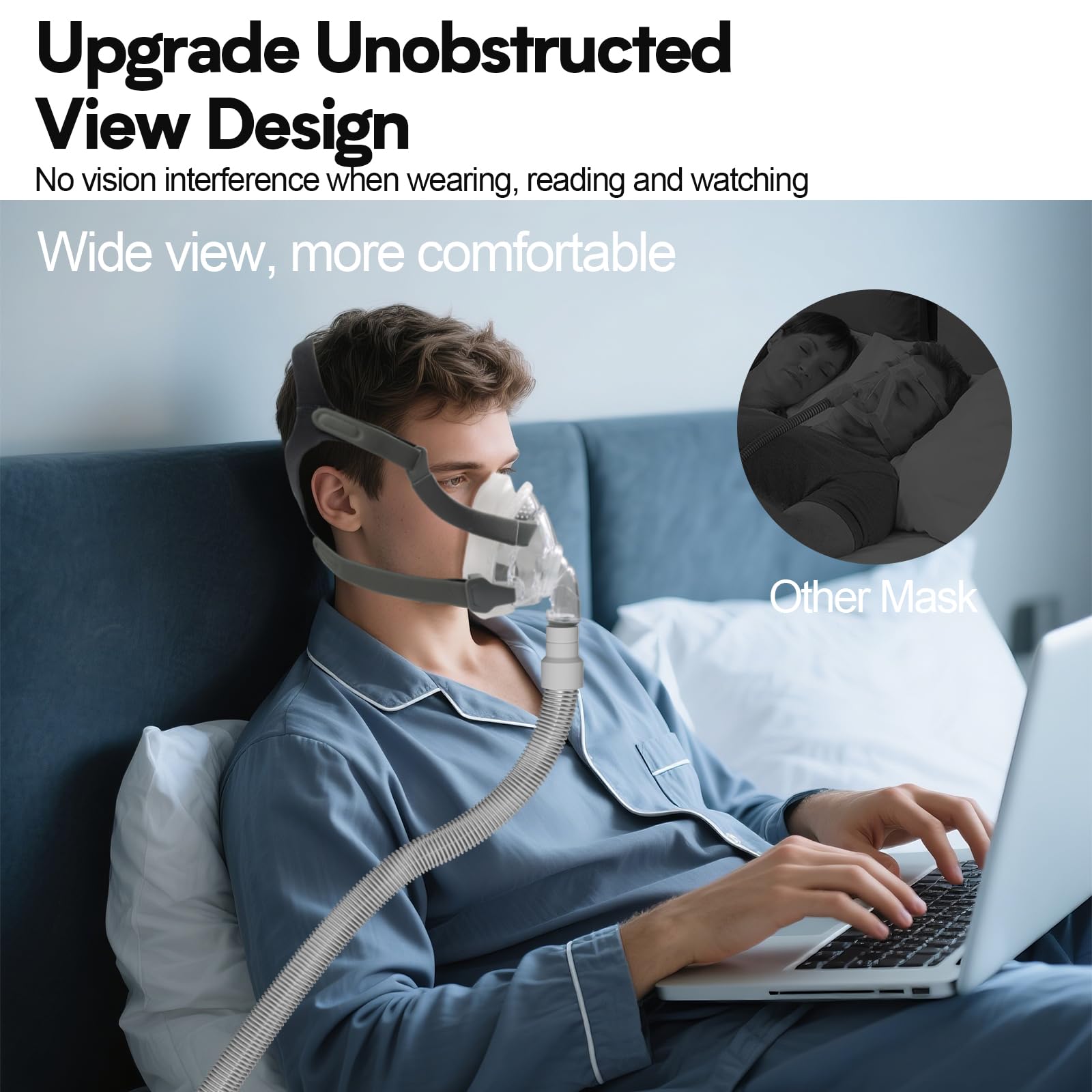 Likjhbn silicone cushion offers gentle seal and leak prevention