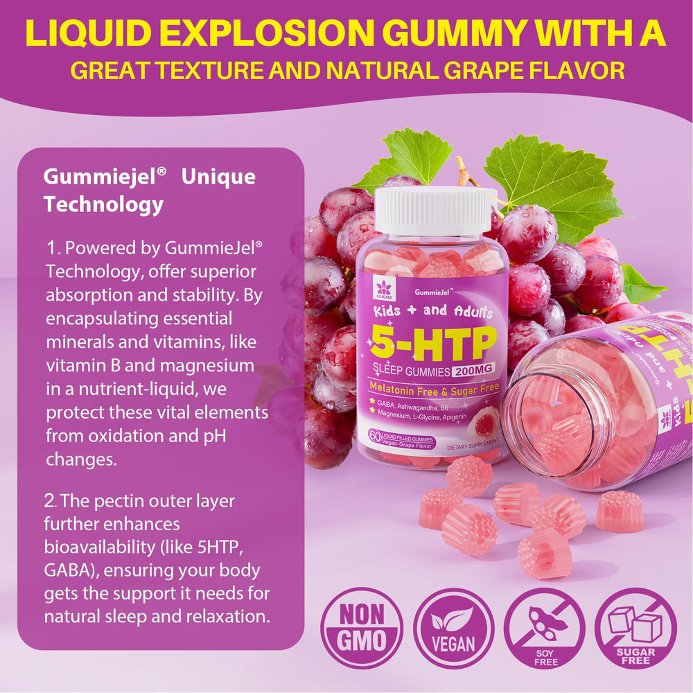 Dosing scene featuring family-friendly use with kids 8+ for LILICARE 5HTP Gummies.