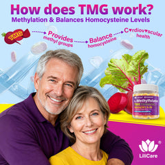 LILICARE bottle label features Active 5-MTHF and B vitamins supporting cognitive health