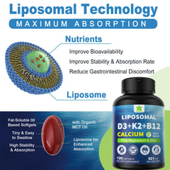 LILICARE algae calcium minerals image emphasizes natural plant-based calcium source