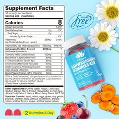 LILICARE Ashwagandha Gummies berry closeup highlights 2000mg potency and berry flavor