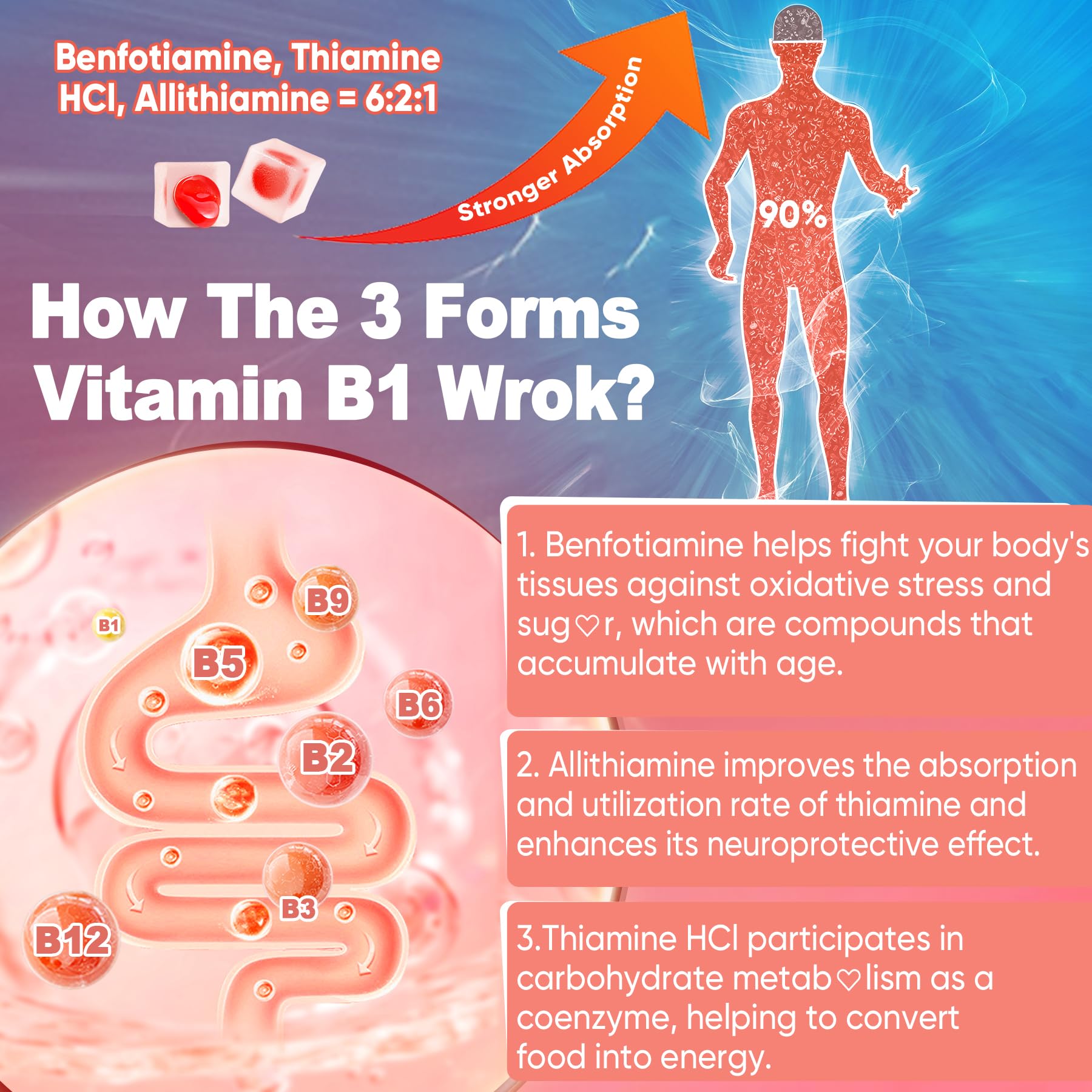 Ingredient panel featuring methylated B vitamins and choline