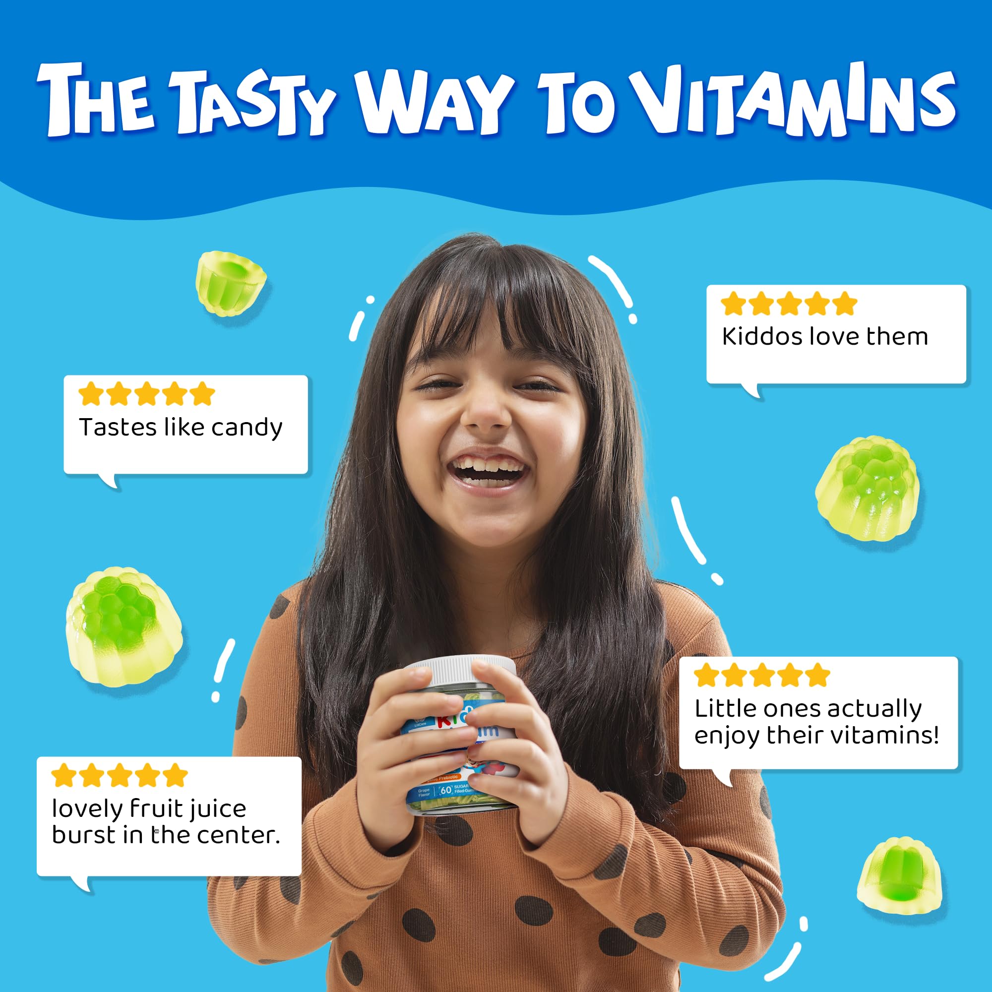LILICARE banana prebiotic line on label for gut wellness.