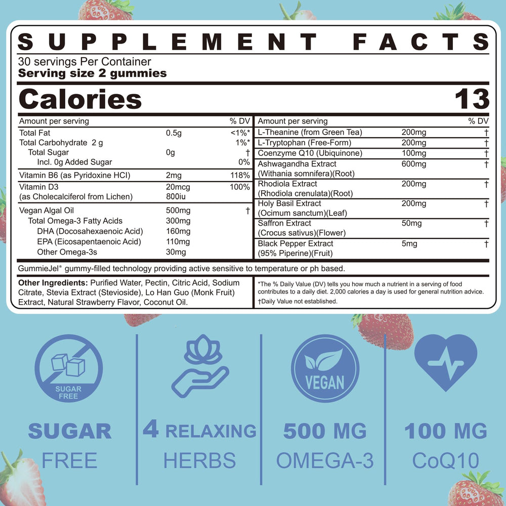 LILICARE calm gummies jar closeup highlighting daily relaxation.