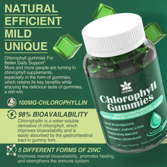 LILICARE Chlorophyll Gummies immune boost supports daily resilience with zinc and antioxidants.
