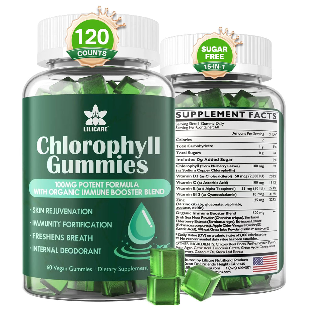LILICARE Chlorophyll Gummies Pack 2 supports daily wellness and natural energy.