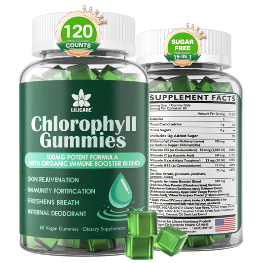 LILICARE Chlorophyll Gummies Pack 2 supports daily wellness and natural energy.