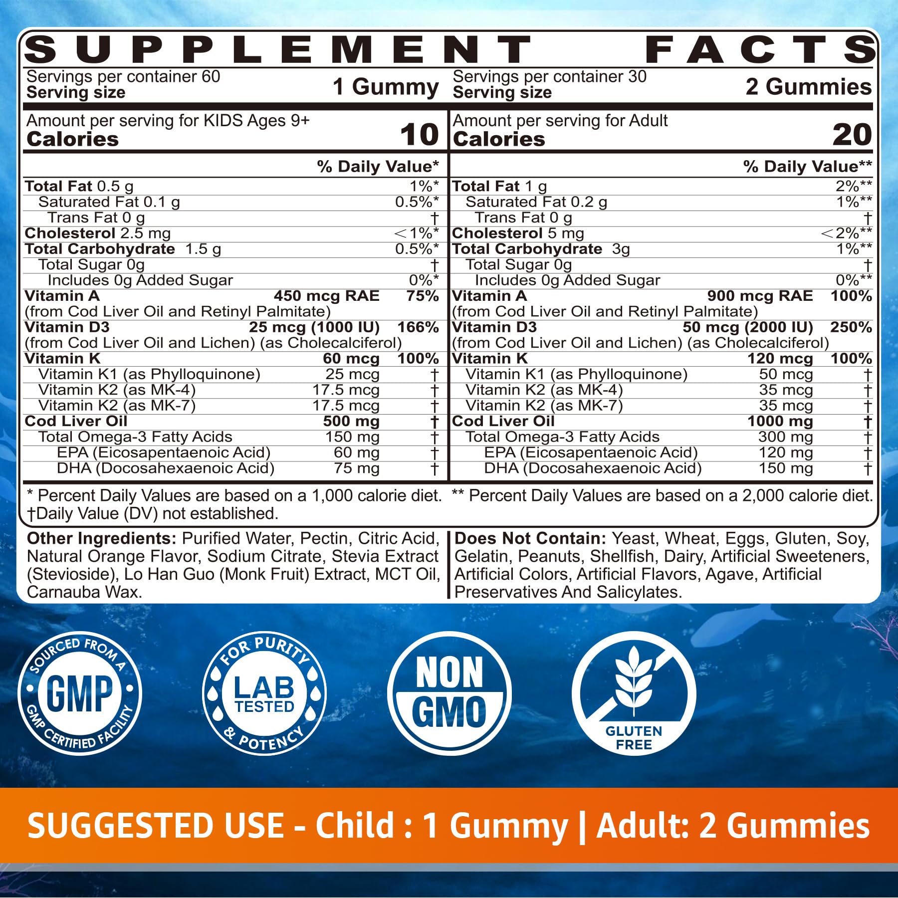 LILICARE gummies kids serving pack may support cognitive development and growth