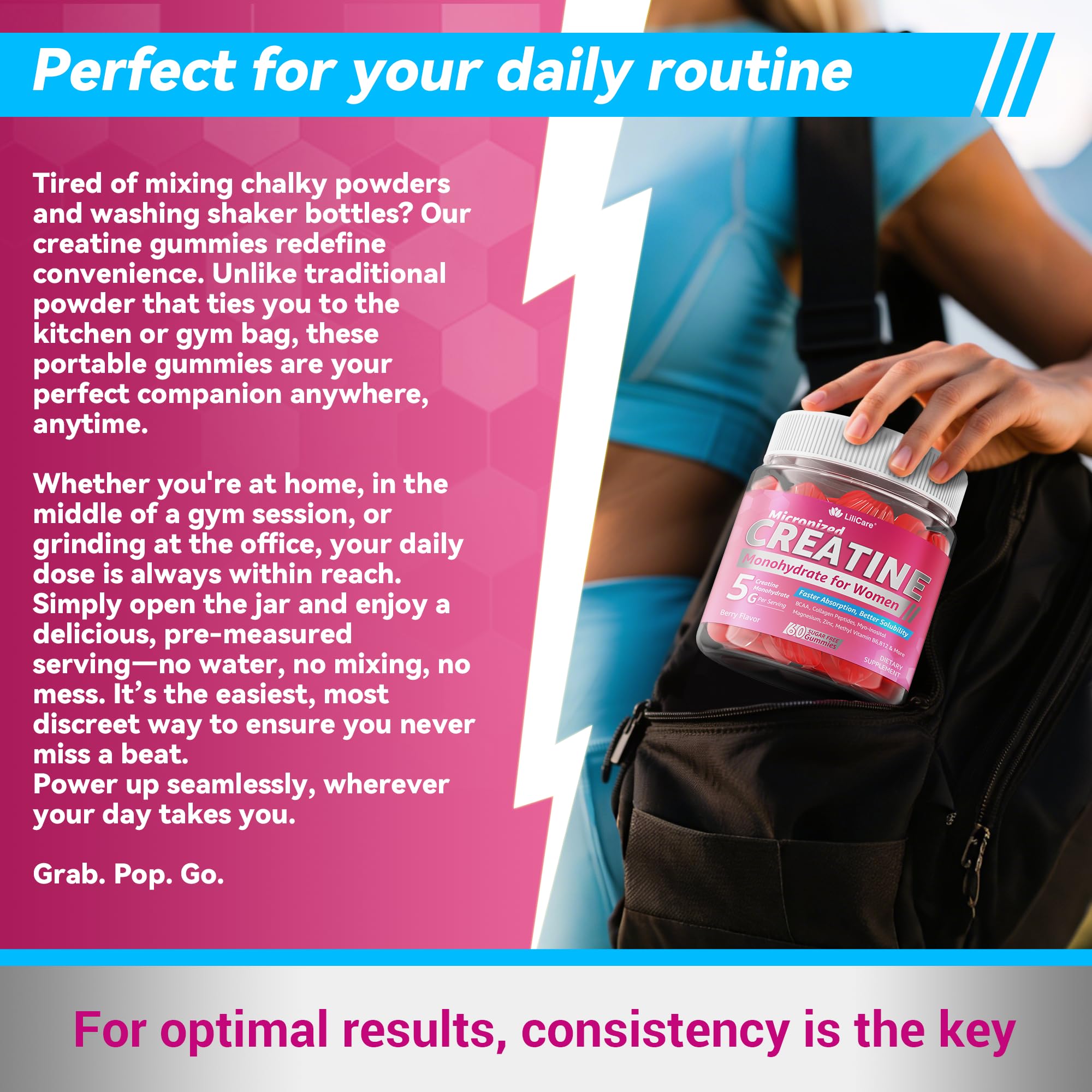 LILICARE back-of-label detailing non-GMO and gelatin-free ingredients