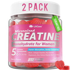 LILICARE Creatine for Women Gummies bottle with colorful packaging for energy support