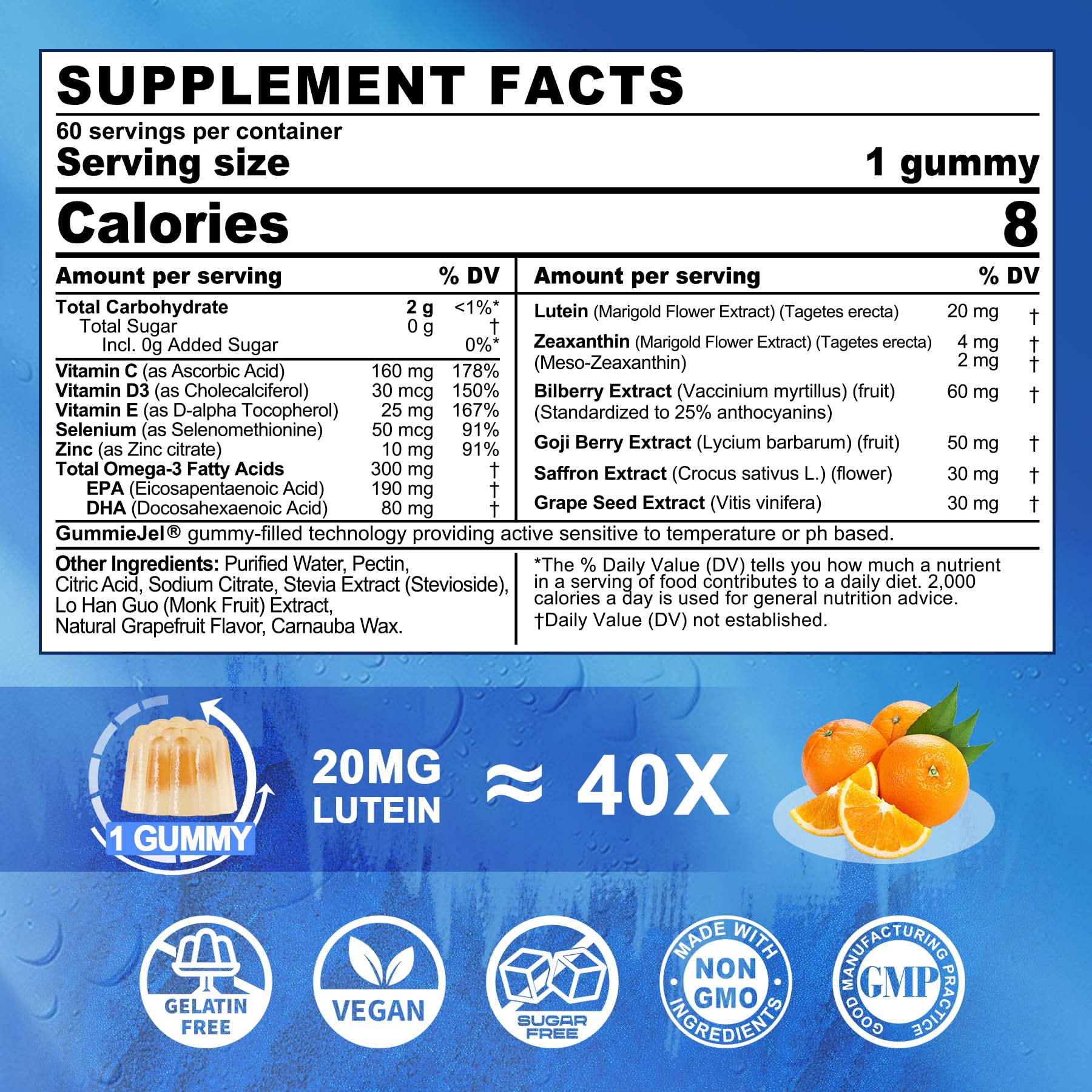 LILICARE eye nutrition gummies with EPA/DHA for improved nutrient delivery.