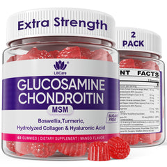 LILICARE glucosamine chondroitin gummies mango bottle for joint support