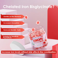 LILICARE Iron Gummies sugar-free label communicates tasty, guilt-free iron intake.