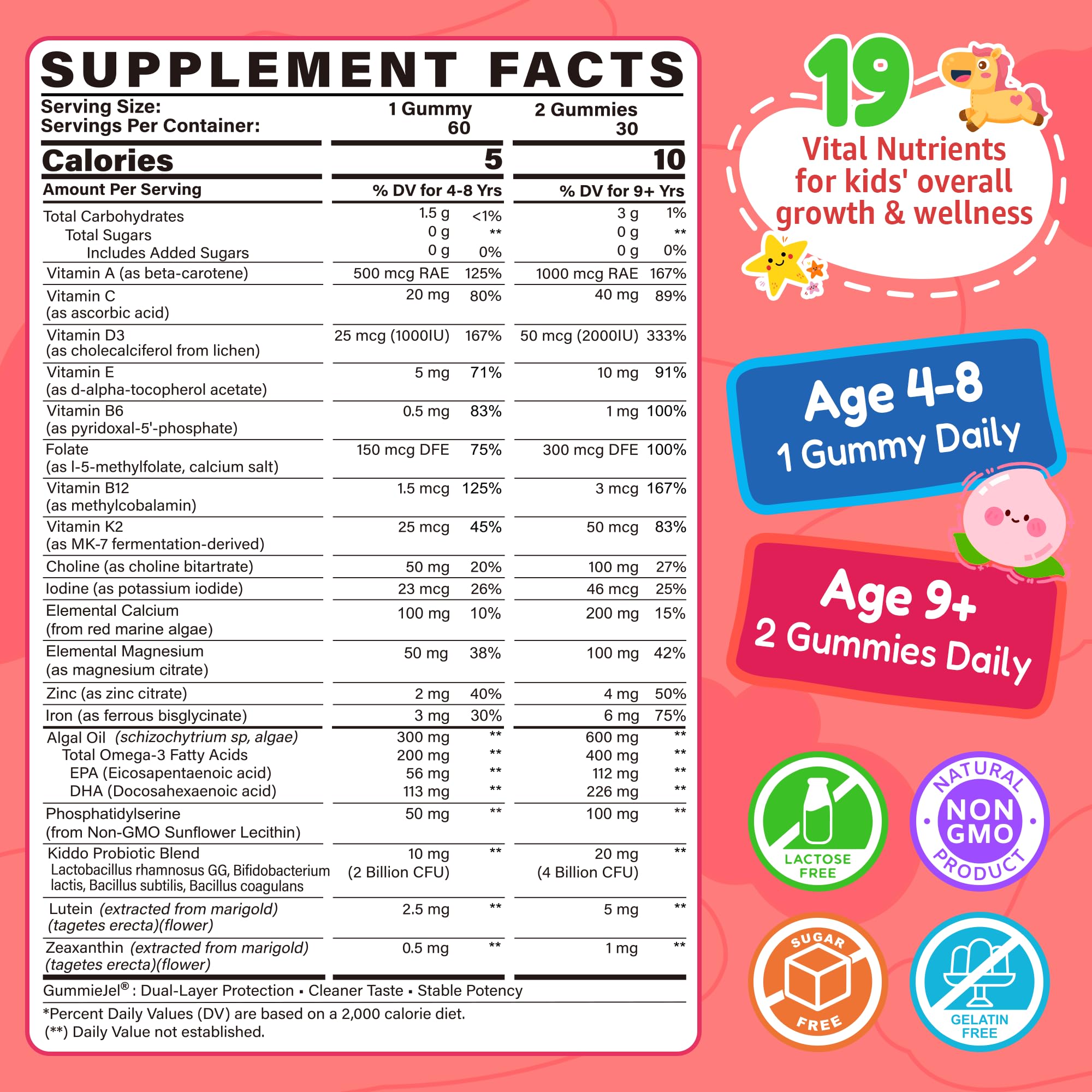 LILICARE gummies with iron and omega-3 for balanced growth support.