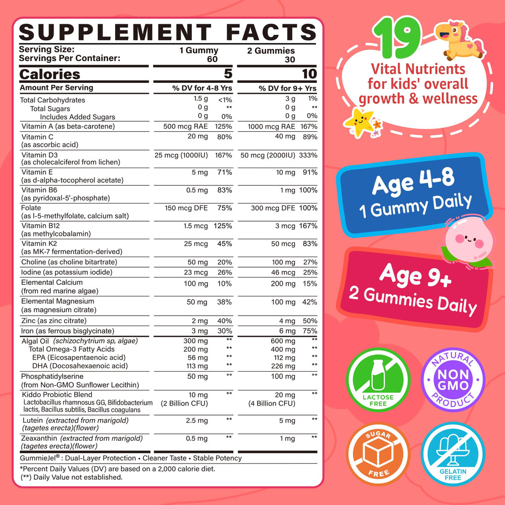 LILICARE gummies with iron and omega-3 for balanced growth support.