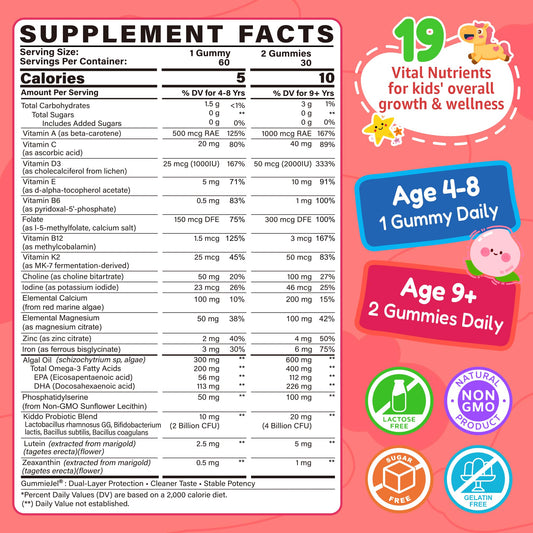 LILICARE gummies with iron and omega-3 for balanced growth support.
