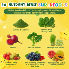 LILICARE label ingredients image showcases probiotics, vitamins, and minerals for balanced daily support.