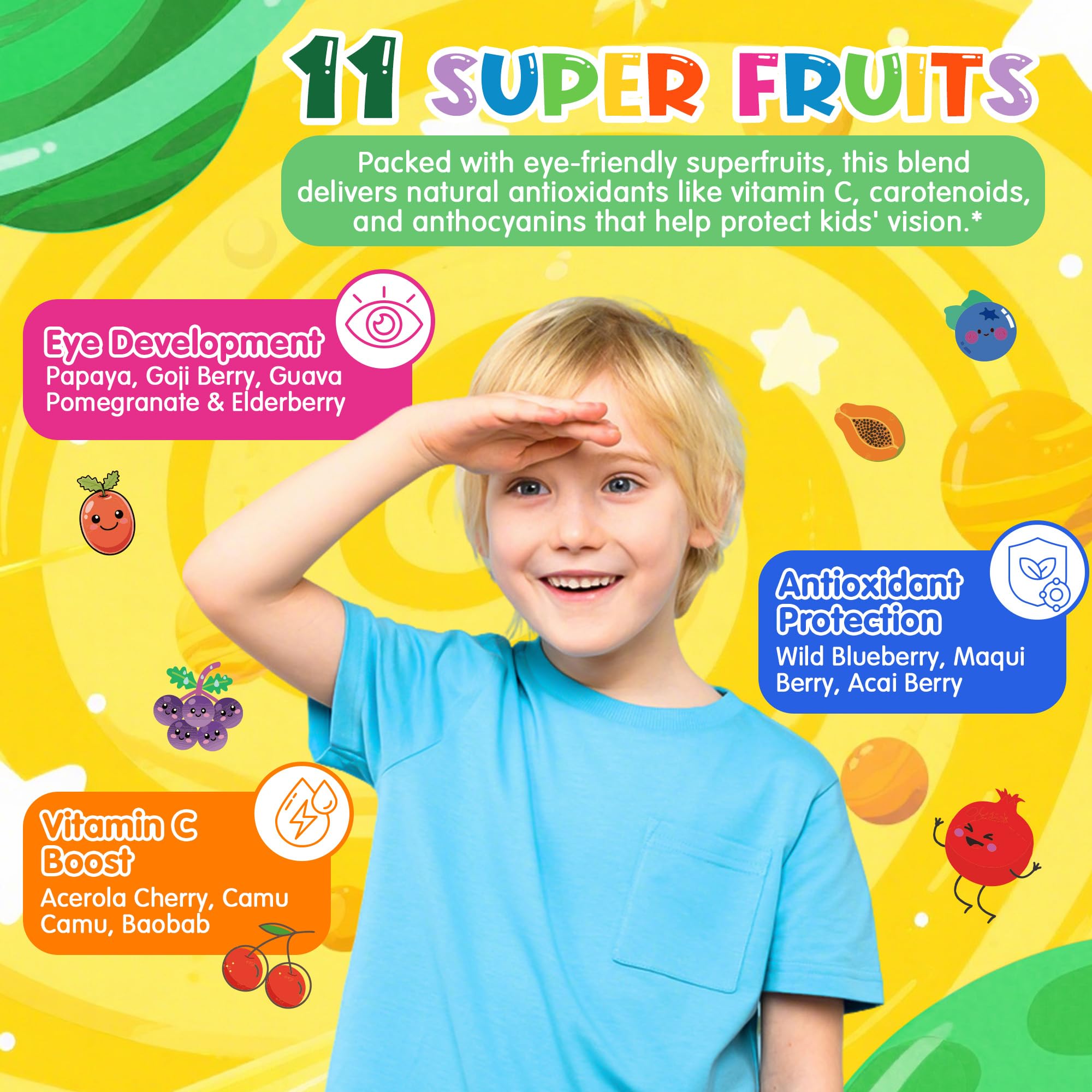 LILICARE probiotic blend visual indicates gut-friendly options in a kid-friendly chew.