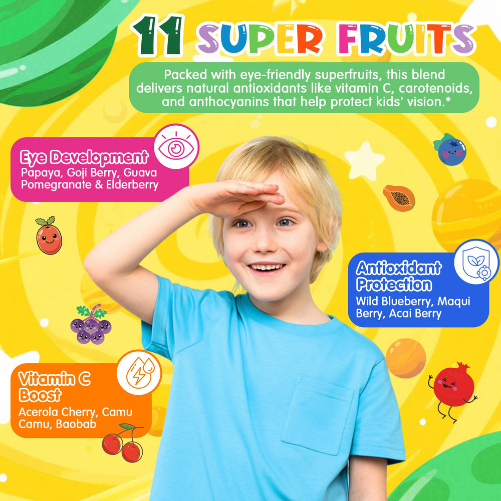 LILICARE probiotic blend visual indicates gut-friendly options in a kid-friendly chew.