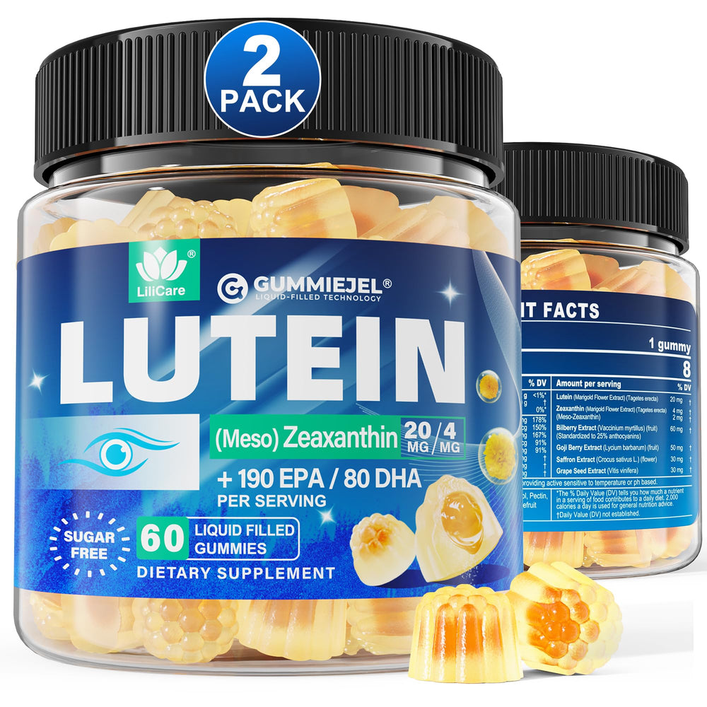 LILICARE bottle of lutein zeaxanthin gummies for blue light defense