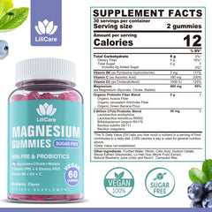 Close-up of LILICARE gummies showing blueberry flavor and soft texture