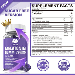 LILICARE Melatonin gummies two-per-serving option for higher nightly dose.
