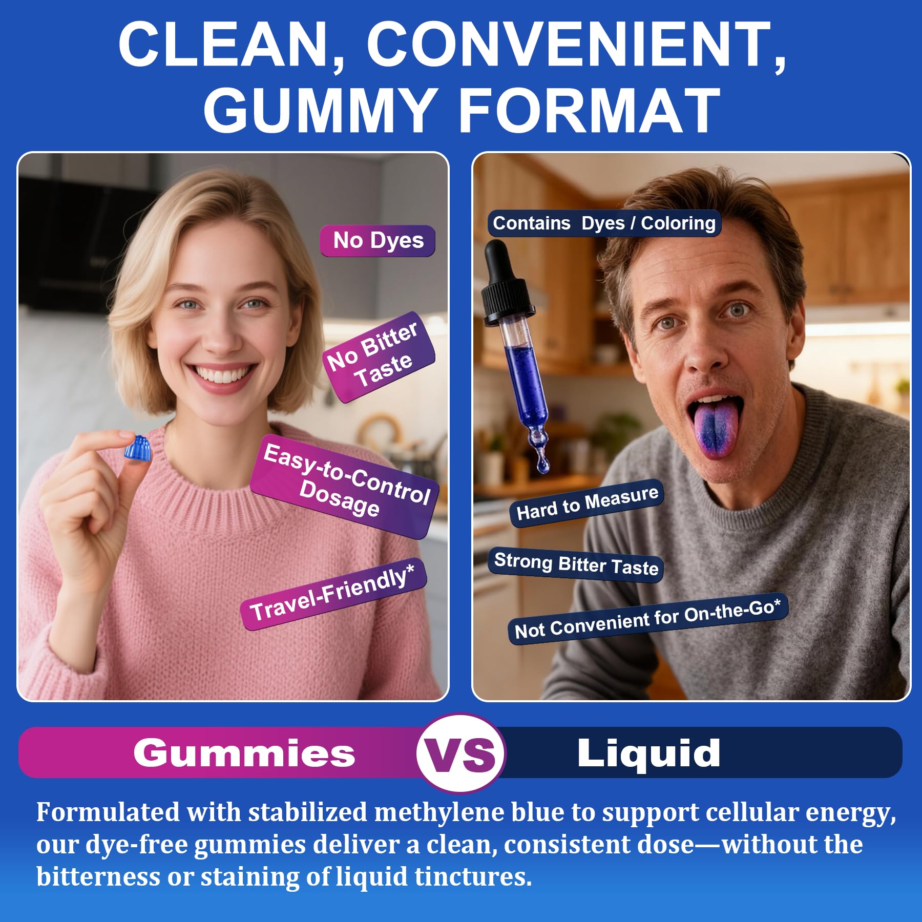 LILICARE Methylene Blue Gummies packaging front view