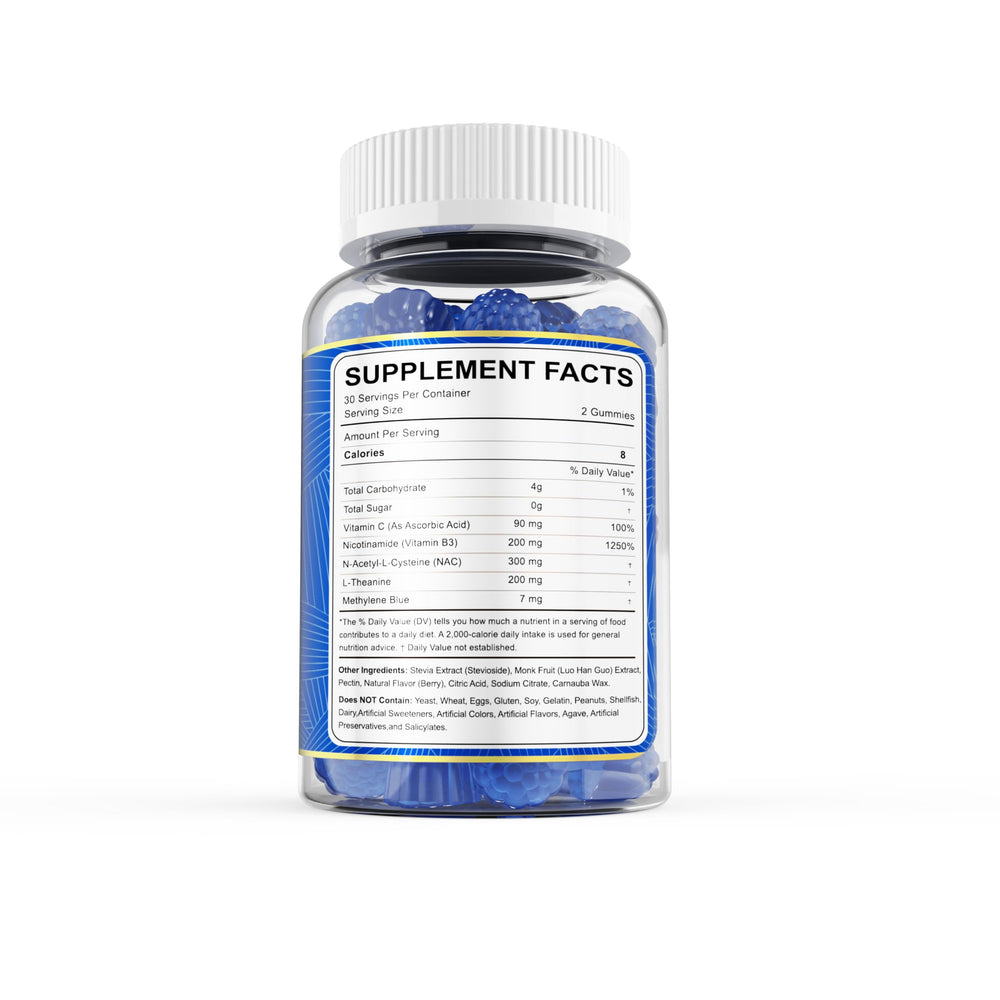 LILICARE Methylene Blue Gummies used during study or work session for focus.