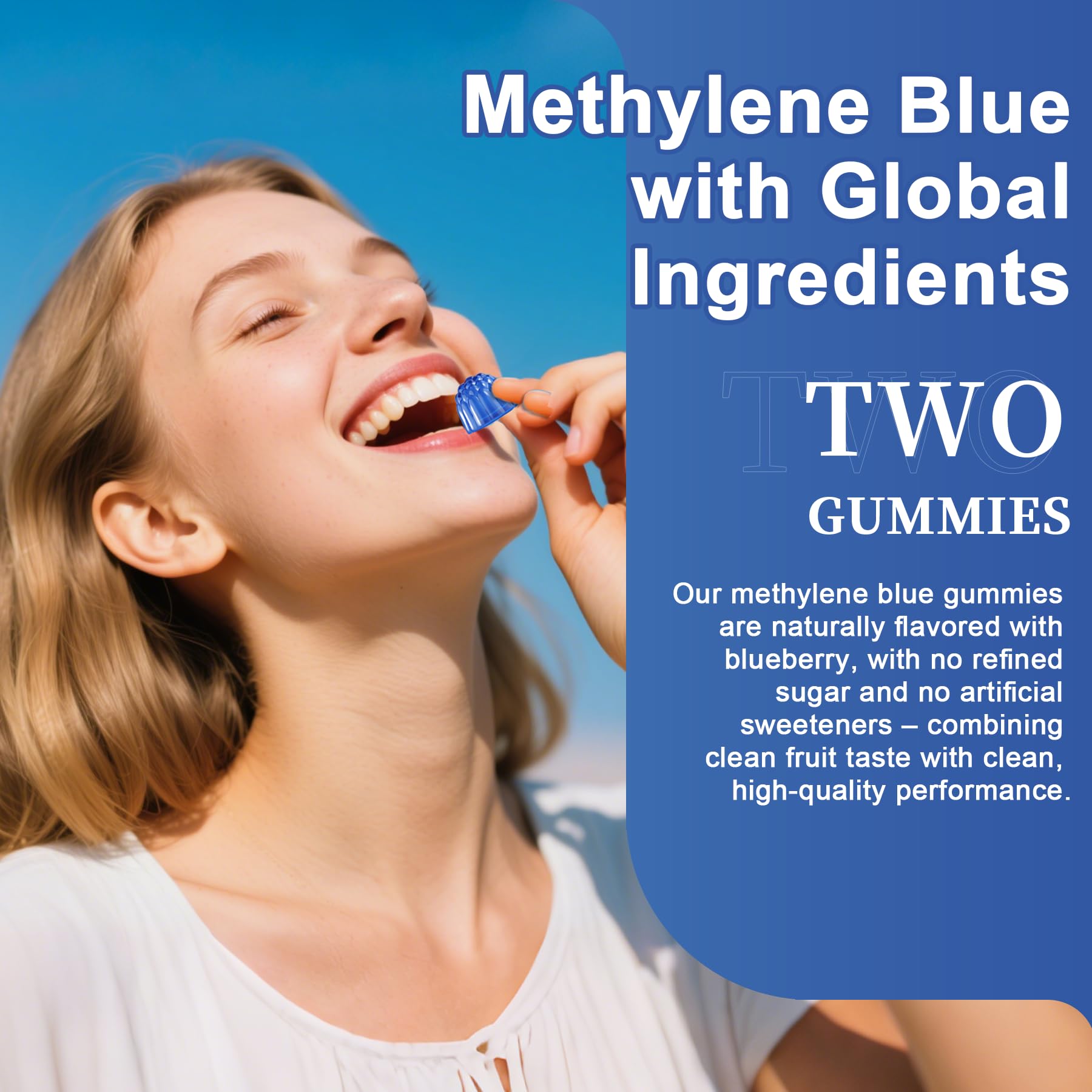 LILICARE Methylene Blue Gummies vegan sugar-free option for clean energy.