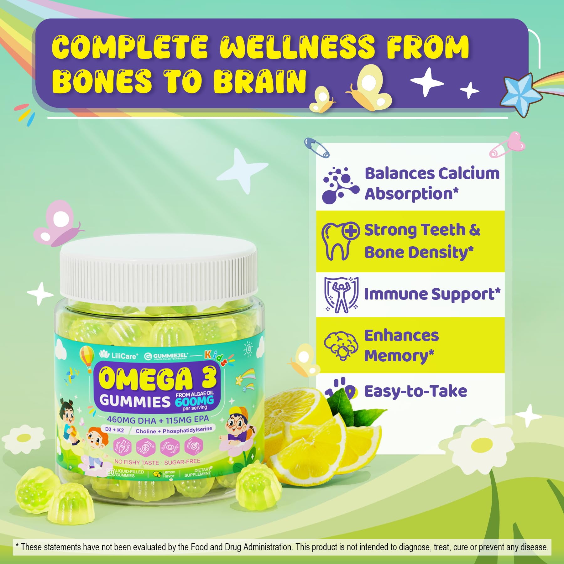 LILICARE vegan, non-GMO formula without common allergens.