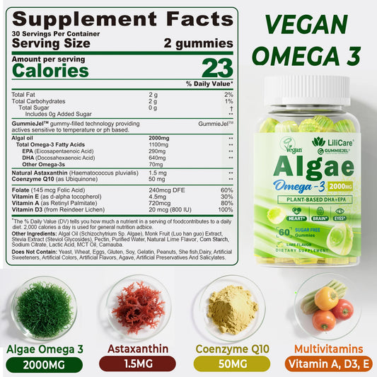 LILICARE gummies with CoQ10 and astaxanthin for antioxidant support