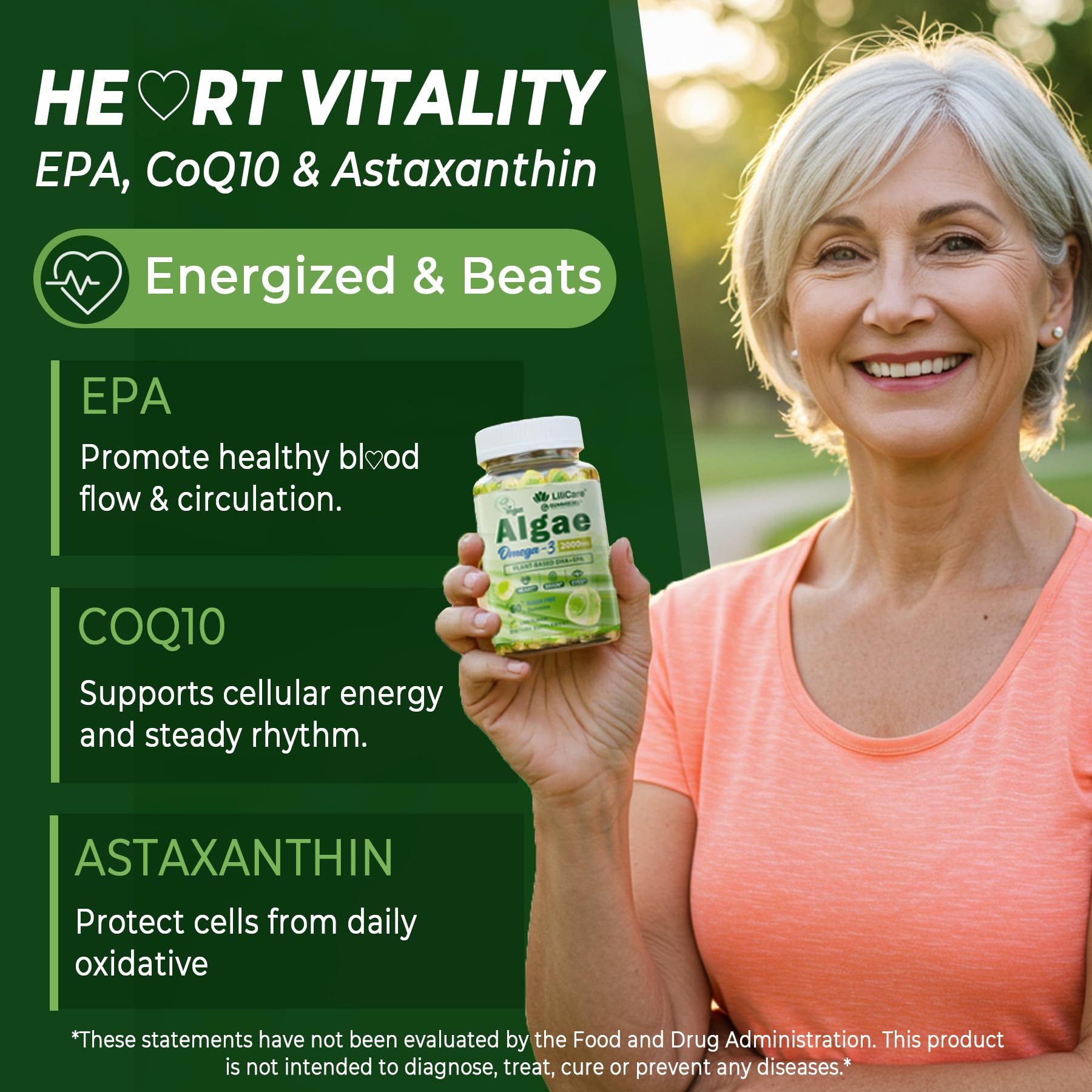 LILICARE vitamin D3, E, and A included for daily skin and eye nourishment.